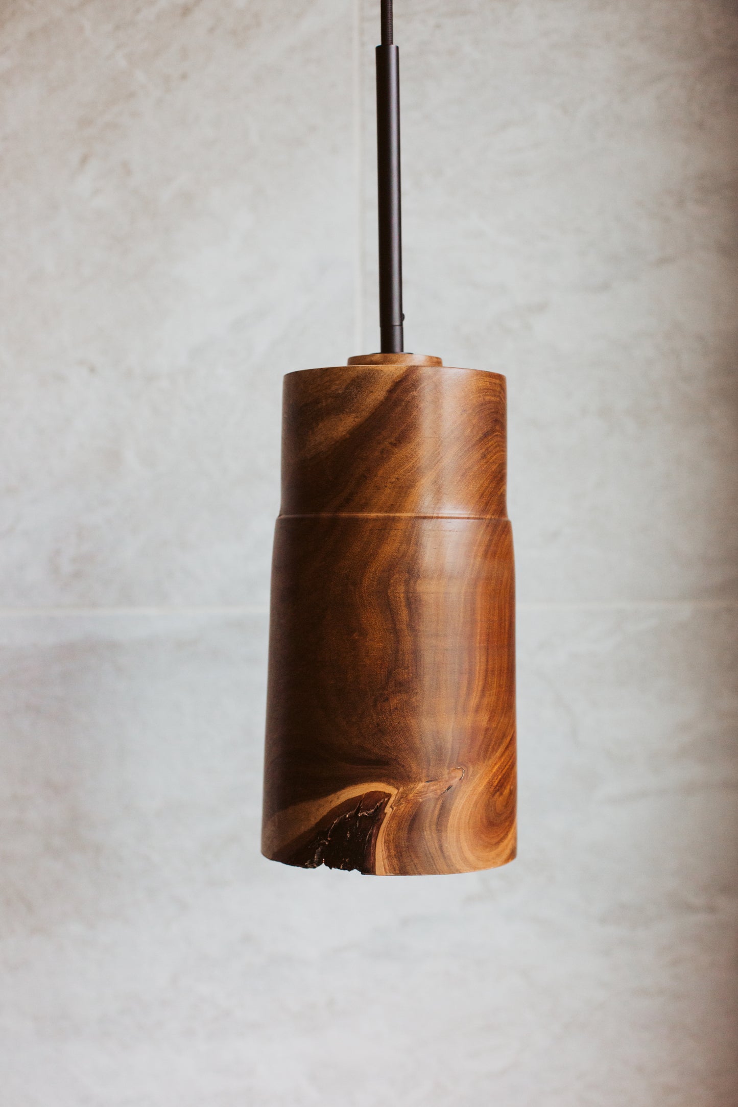 Live Edge Black Acacia Pendant Light