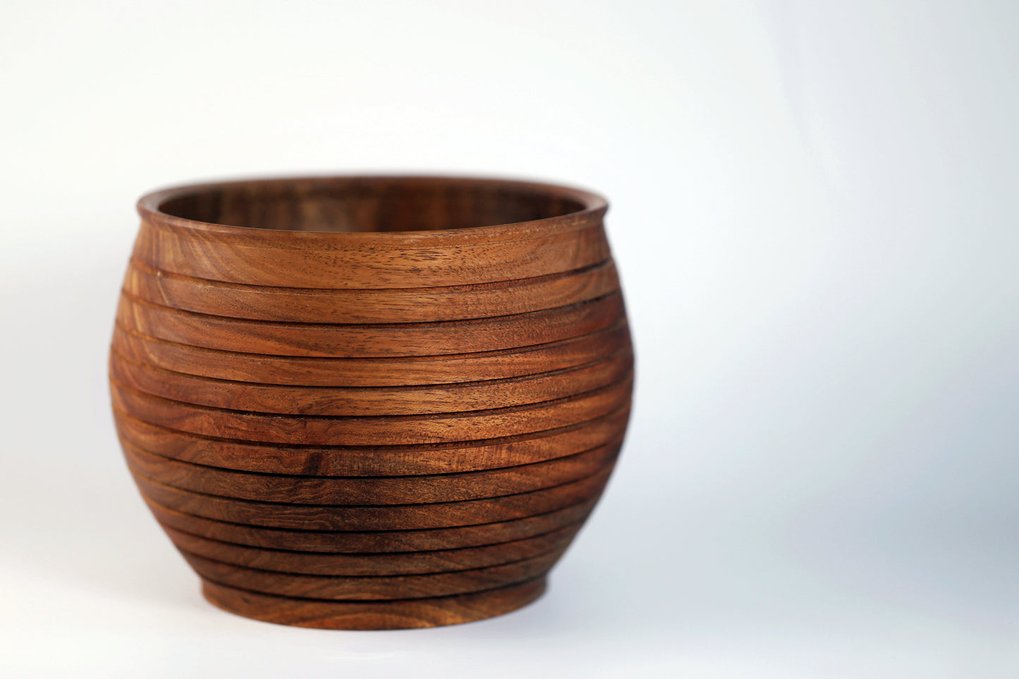 Black Acacia Grooved Vessel