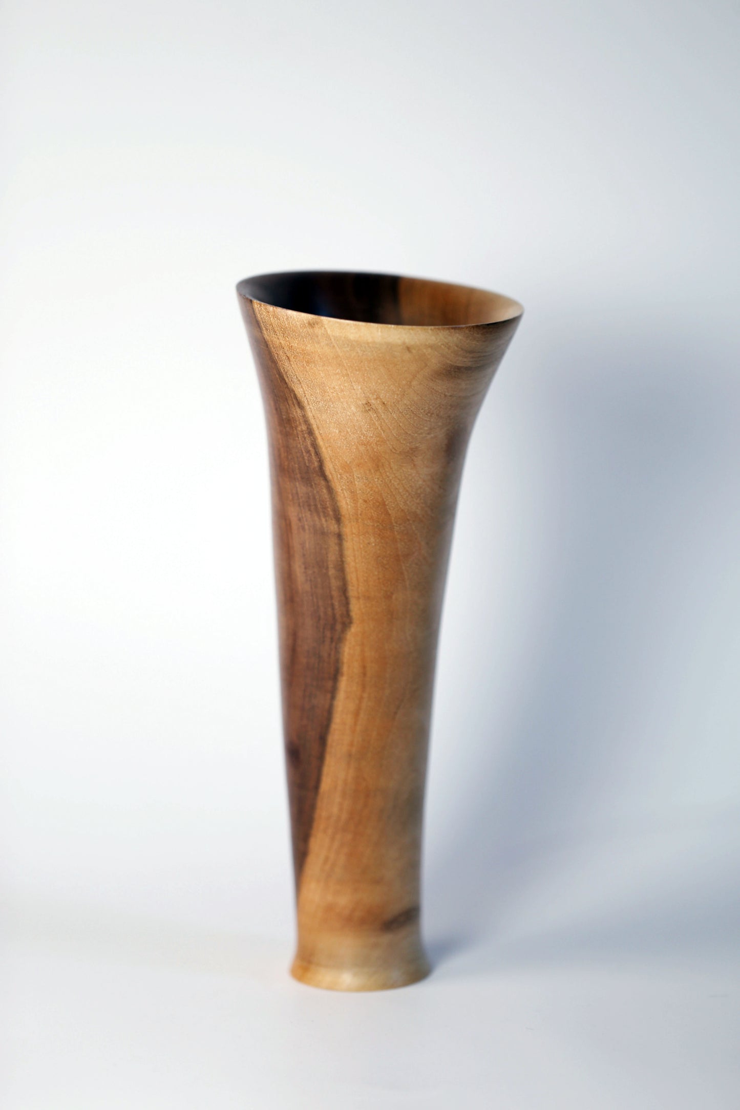 Curved Black Walnut Dried Flower Vase