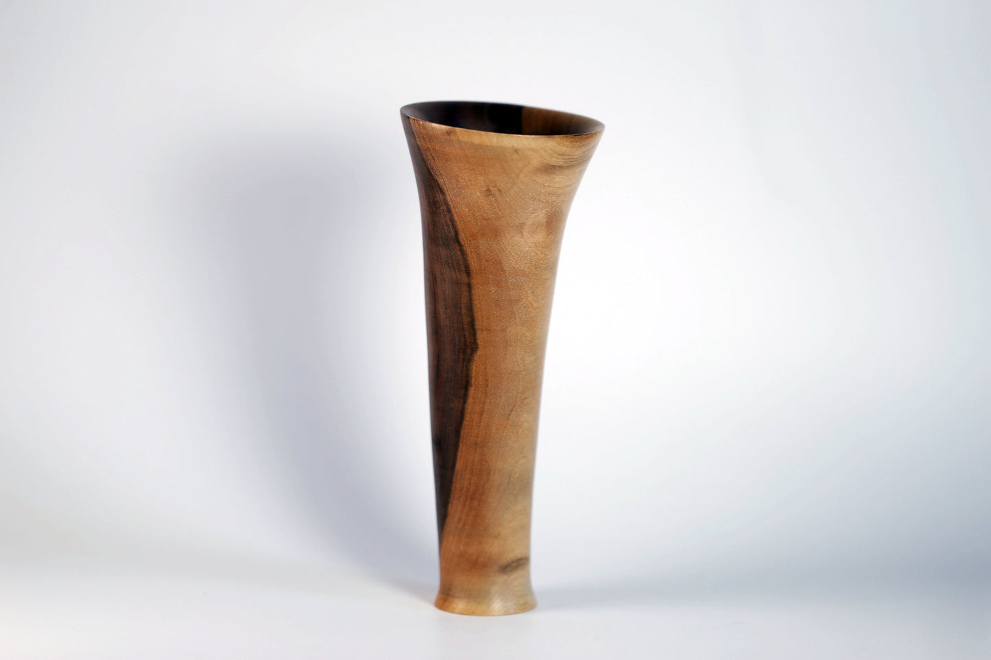 Curved Black Walnut Dried Flower Vase