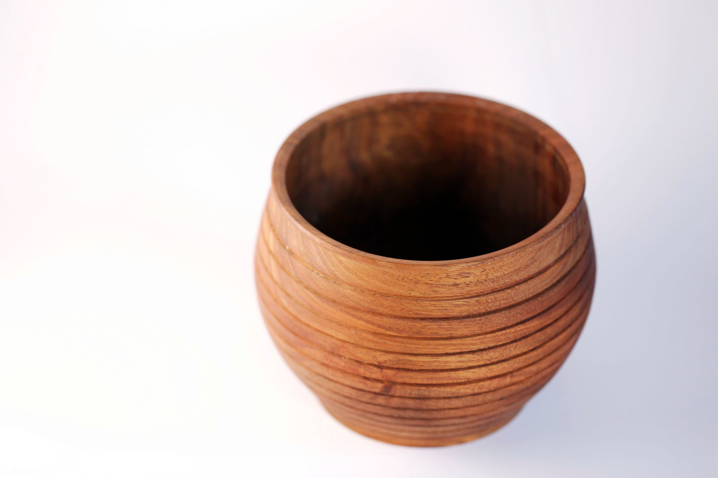 Black Acacia Grooved Vessel