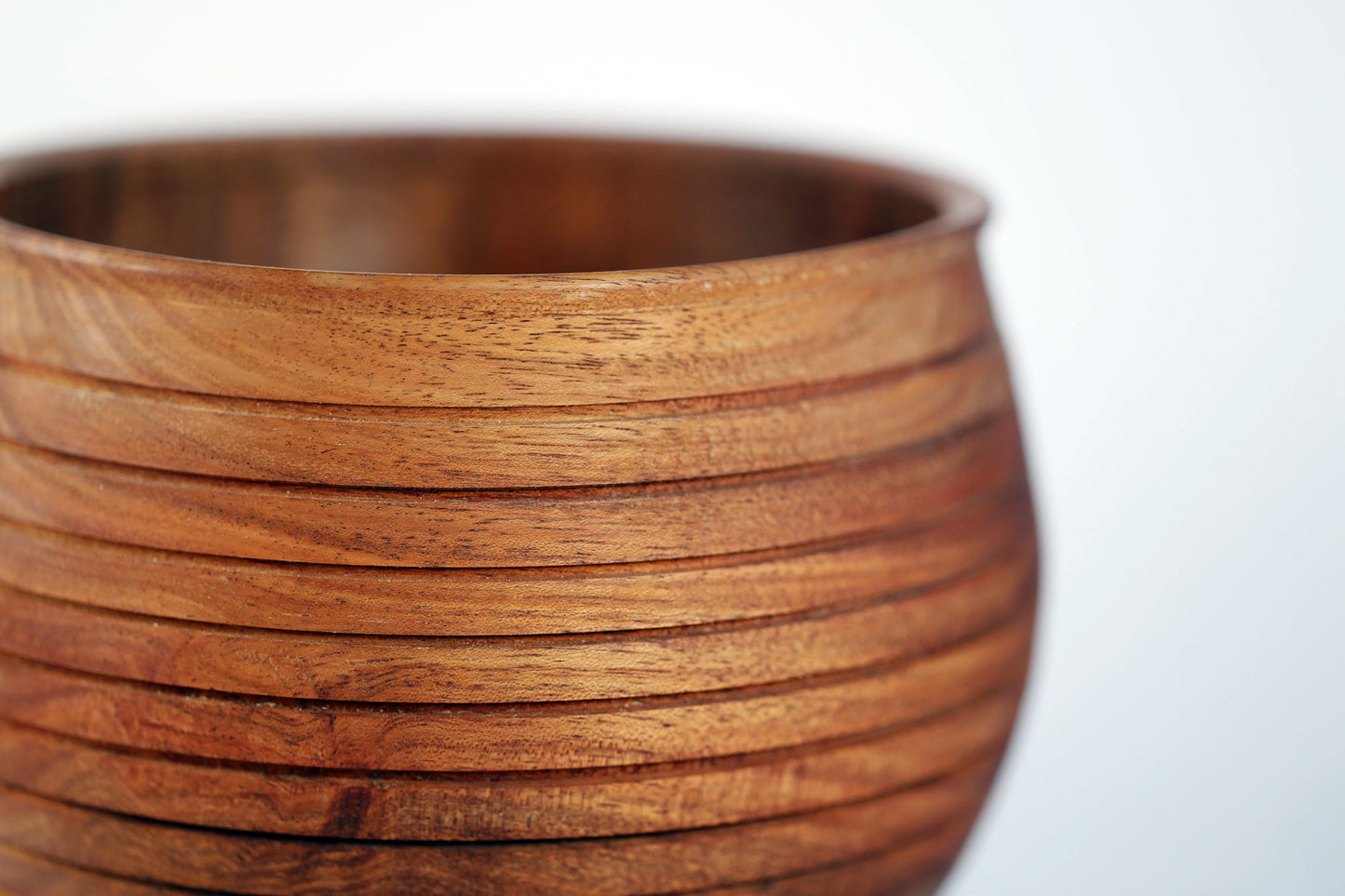 Black Acacia Grooved Vessel