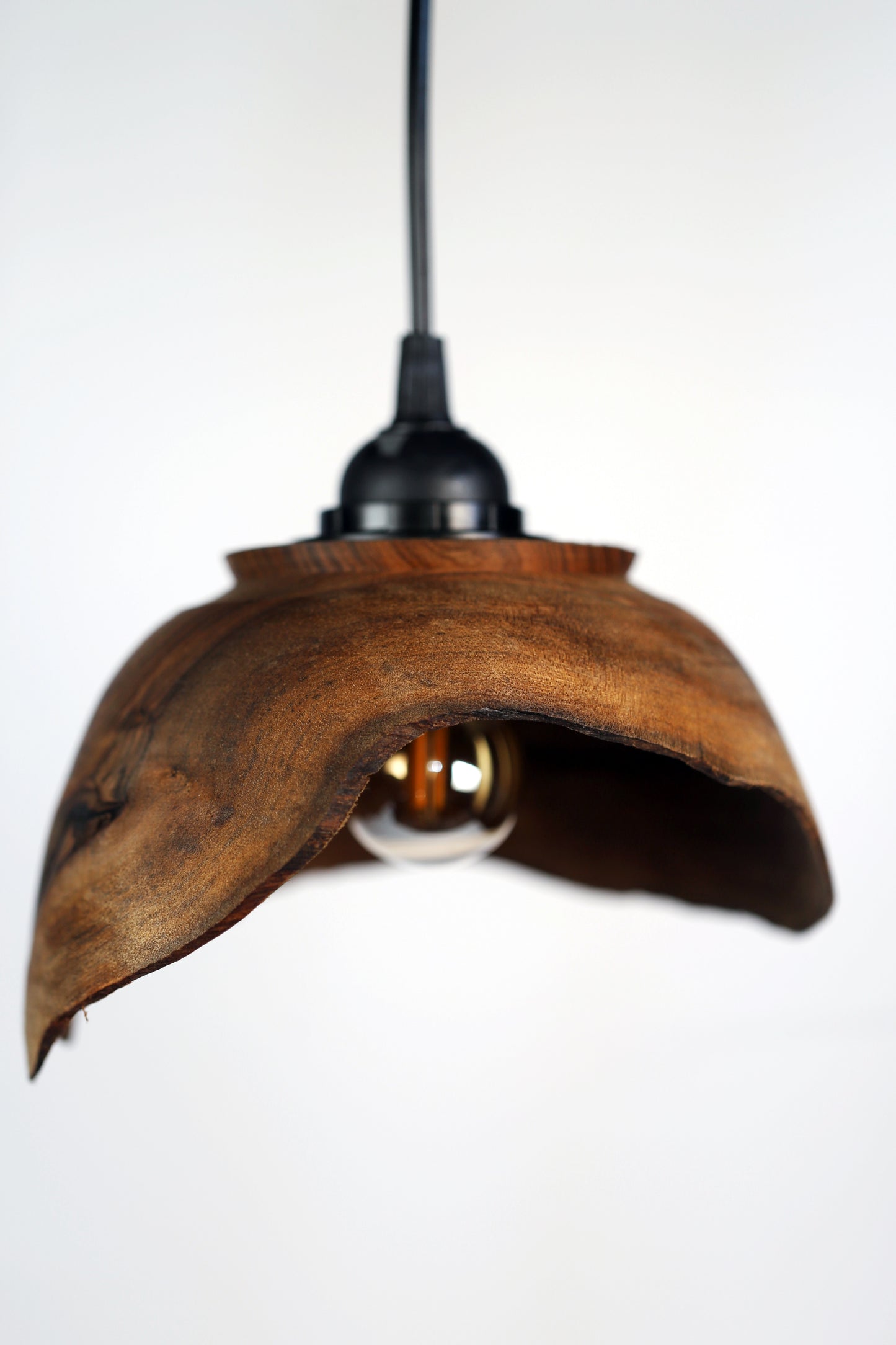 Live Edge Black Walnut Pendant Light