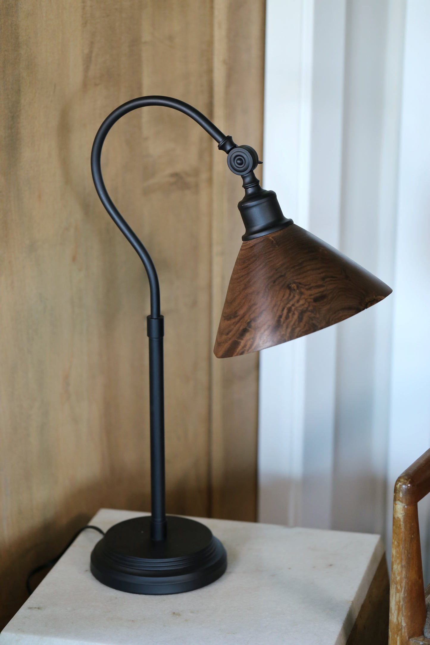 Black Acacia Desk Lamp