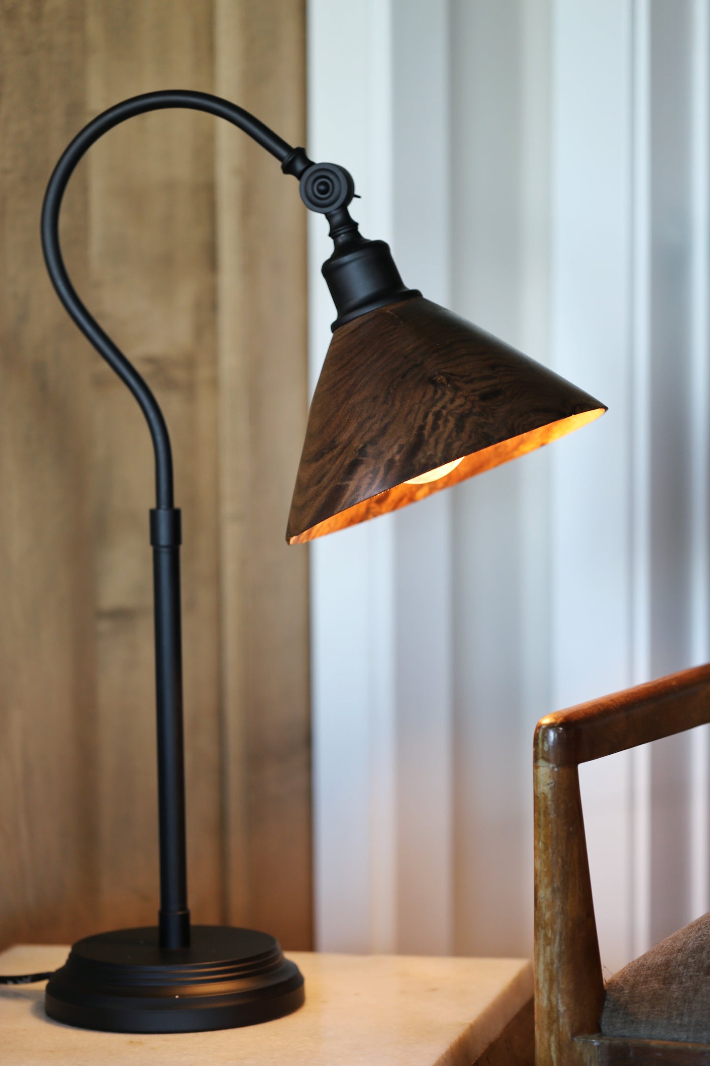 Black Acacia Desk Lamp
