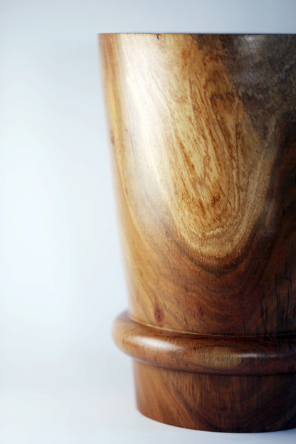 Large Black Acacia Barrel Dried Flower Vase