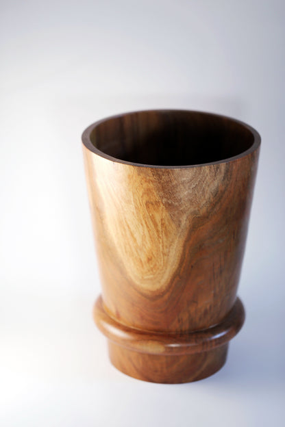 Large Black Acacia Barrel Dried Flower Vase