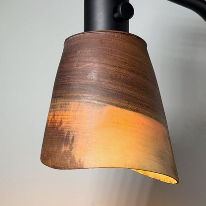 Black Walnut Wavy Edge Desk Lamp